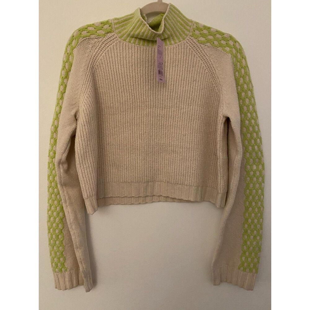 Wild Fable Target Off White Turtleneck Cropped Sweater Women's Sz S NWT New